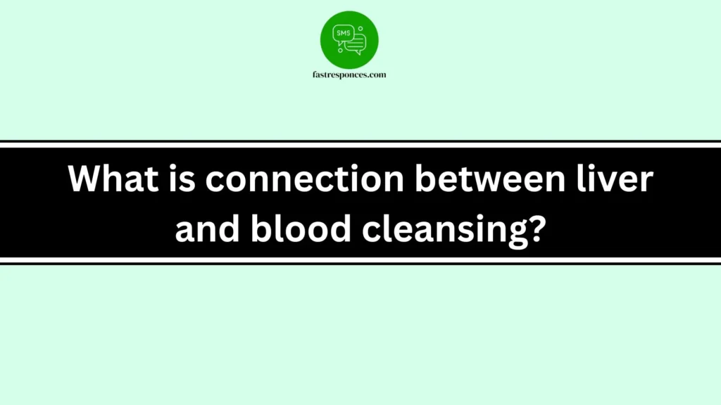 What is connection between liver and blood cleansing?