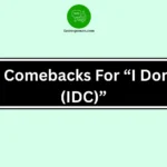 Savage Comebacks For “I Don’t Care (IDC)”